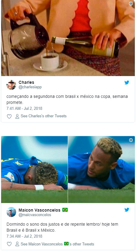 Memes da Copa do Mundo 2018: Brasil x México 