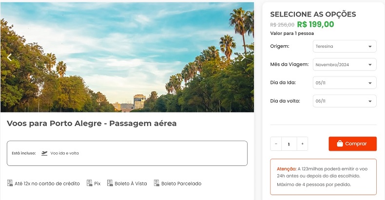 Passagens aéreas de Teresina para o Rio de Janeiro e Porto Alegre por R$  199 (ida e volta) 