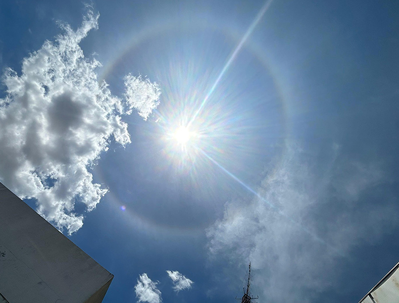 Céu de Teresina registra “Halo Solar”, fenômeno que indica chuva 