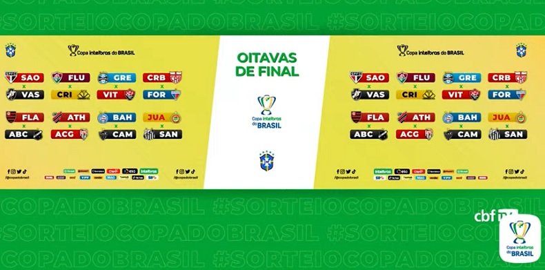 Os confrontos das oitavas de final da Copa do Brasil