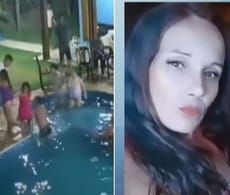 Vídeo mostra resgate de noiva que morreu após cair na piscina