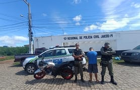 Motocicleta furtada em São Paulo é apreendida em Belém do PI