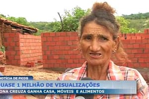 Após grande repercussão, Dona Creuza ganha casa, móveis e alimentos